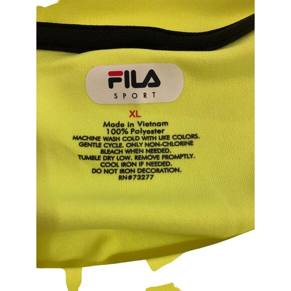 Fila Sport Black & Yellow Athletic Shorts & Shirt Set XXL XL Polyester Mens Acti - Picture 3 of 13